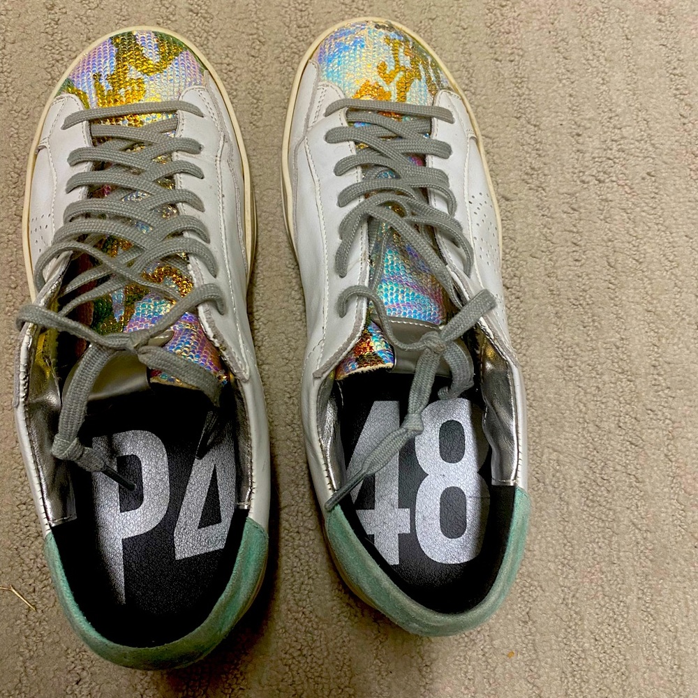 P448 Multi colored glitter sneakers